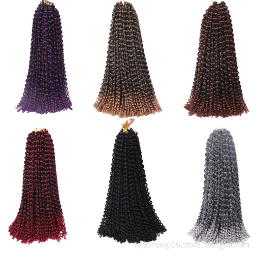 Synthetic Wholesale Nubian Pre Twisted Passion Water Wave Crochet Curly Braid Hair Passion Twist Hair
